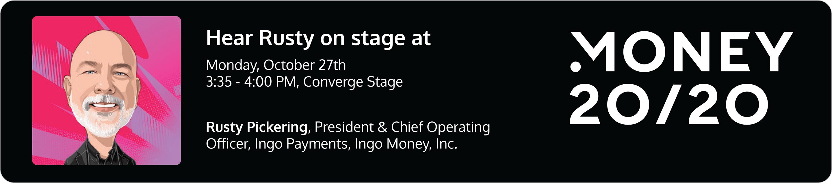 Rusty Pickering On Stage at Money 2020 - October 27, 2025